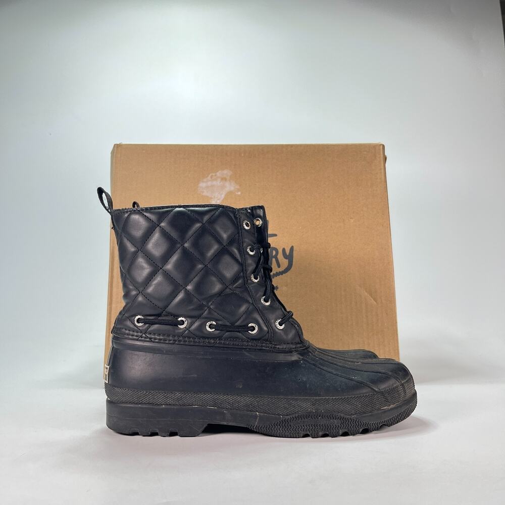 Sperry Top-Sider Gosling Black Fully Waterproof Quilted Duck Boots Womens Size 9
